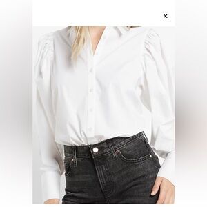 Express Poplin sleeve bodysuit extra small